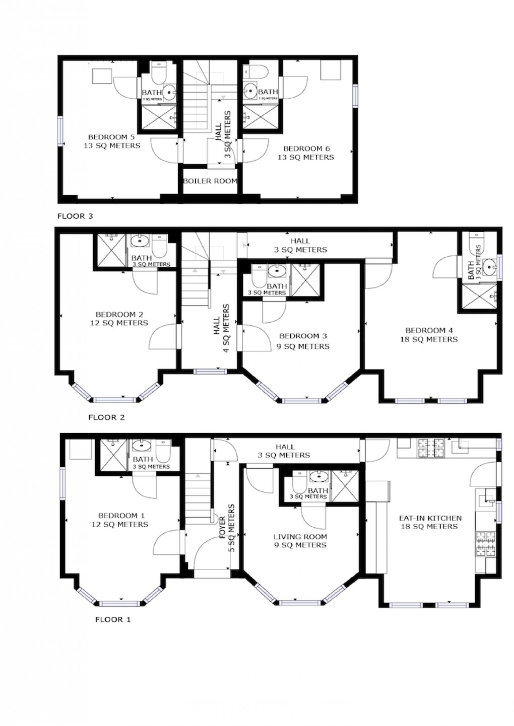 Floorplan for Skipworth St, LE2 1GD